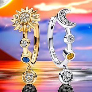 Çember Küpe Küpe 925 STERLING Gümüş Köpüklü Ay Güneş Kalp Sapı Kadınlar Yıldız Yıldızı Güzel Jewellry Kristal Anlar