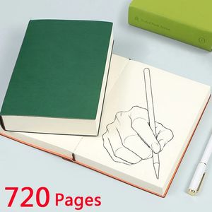 Blocos de notas Super Thick Sketchbook Book Couro Livro em branco A5 Journal Notebook Diário Business Office Work Notepad Papelaria Presente 80gms 231201