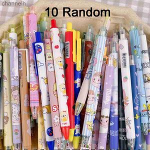 Gelpennor 6/10st Cartoon Anime Gel Pen Rollerball Pen Söt kulspet Pen Kawaii School Supplies Office Stationery Mönster Random YQ231201