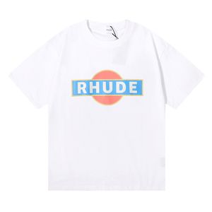 Rhude Luxury Brand Rhude Shirt Men T Shirts Designer Men Shirt Men Shorts Print White Black S M L XL Street Cotton Fashion Youth Mens Tshirts tshirt9sjj