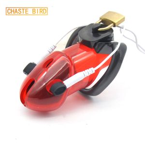 Novo Chaste Bird Masculino Policarbonato Electro Chastity Gaiola Dispositivo Bloqueio Nova Chegada 4 Cores para escolher A178