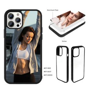 Sublimation Phone Cover Wholesale Blank DIY 2D Custom Aluminum Printing TPU Mobile Case For Apple Iphone 11 12 13 14 15 Pro Max Protective Case