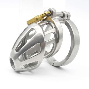 New CHASTE BIRD Stainless Steel Male Chastity Device Chastity Belt Cock Cage Penis Ring Men's Virginity Lock Cock Ring A200
