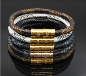 Tutta la moda Braccialetti in pelle Braccialetti Bracciale magnetico in acciaio inossidabile Gioielli da uomo Bracciale con ciondoli vintage Homme Donna Jew8768714