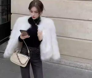 2024 New Women's Leather and fur European mink fur coat with fur and fur integrated stand up collar short style mink fur eco-friendly fur fur coat for women's winter