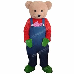 Christmas Cute Bear Mascot Costume Halloween Fancy Party Dress Cartoon Character Outfit Suit Carnival Unisex Outfit Advertising Props