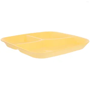 Dinnerware Sets Divided Serving Dish Home Tableware Portion Plate Compartment Plates Reusable Separated Dinner Dining Plastic Trays