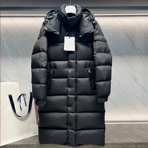 Men's Jackets 2023 Winter Long Down Jacket Top Grade Goose Coat Outdoor Warm Hooded 231201