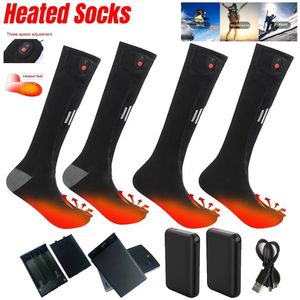 Sportsocken Winter beheizte Socken Outdoor-Sport Thermal beheizter Fußwärmer Akku elektrisch beheizte Socken Skisportsocken 231201