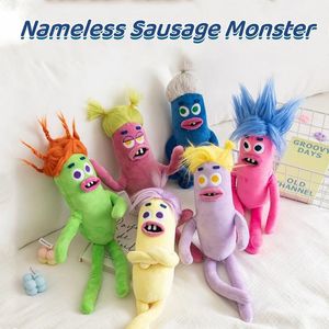 Pluszowe lalki bezimienne śmieszne kiełbasę Monster Doll Ins Ugly Cute Hair Plush Prezent 231201