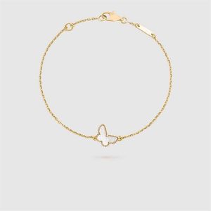 Designer Butterfly Armband Rose Gold Plated Chain Ladies and Girls Valentine's Day Mors dag Engagementsmycken Fade3160