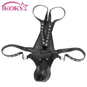Sex Toy Massager Ikoky Sm Self Bondage Male Pants g Strings Sexy Underwear Toys for Man Adult Games Role Play Products