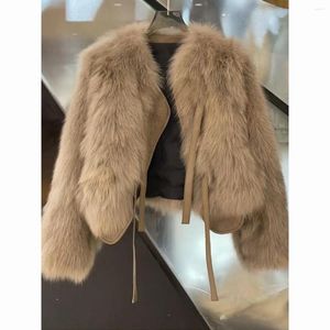 Women's Fur Mink Coats Autumn Winter Fluffy Faux Coat Women Elegant Fashion Thick Warm Preppy Style Jackets 2023 Tops T839