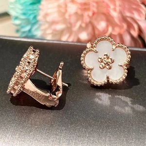 Stud Summer Holiday Doce Flor Blossom Brincos Pop Luxo Marca Jóias Senhoras Boa Qualidade Ear Beat Banquet Party Presente 231201