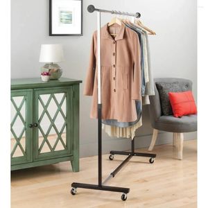 Hangers Adjustable Rolling Expandable Garment Rack Metal Easy Assembly With Tools Included