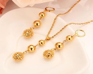 dubai india gold color beads earring necklace Set Women Party Gift Jewelry Sets daily wear mother gift DIY charms women girls Fine1627419