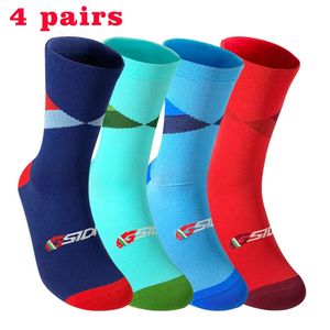 Sports Socks 4 Par Team Cycling Socks Professional Sports Cykel Socks Högkvalitativa strumpor basketstrumpor Många färger 231201