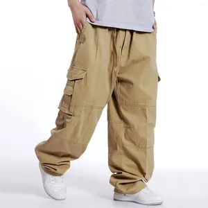 Pantaloni da uomo Hipster Fat Gamba larga Hip Hop Baggy Multi Pocket Cargo House Camera da letto Abiti da lavoro per uomo