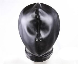 NEW Soft Leather BDSM Toys Bondage Gear Mask Enclosed Hood Choking Fetish Fantasy Sex Slave Head Hood Sex Toys For Couples276l2492478