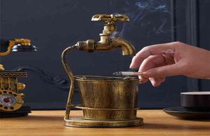 الإبداع من الحديد المطاوع منفضة السجائر المنزلية الرجعية المعدنية من السجائر المائية الغزل