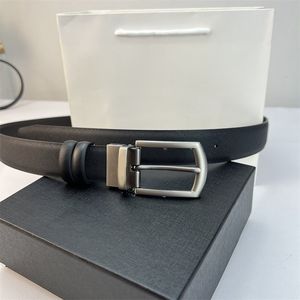 Designer belt for women luxury belts genuine leather golden silver buckle 3.4cm width cinture solid color black womens belts designer fa012