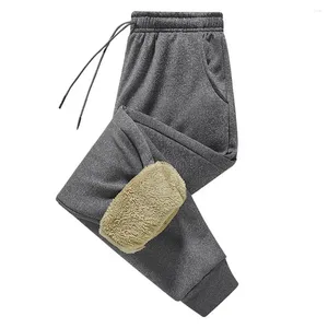 Roupa íntima térmica masculina casual terno de duas peças aconchegante conjunto de pijama de pelúcia de inverno com cordão na cintura com faixa no tornozelo calças de moletom 2 peças