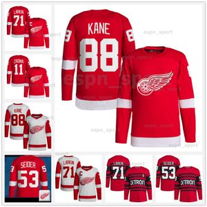 Hot Sale 71 Dylan Larkin Reverse Retro Hockey Jerseys 93 Alex Debrincat Moritz Seider David Perron Gordie Howe Datsyuk Steve Yzerman Christian Fischer Lucas Raymond