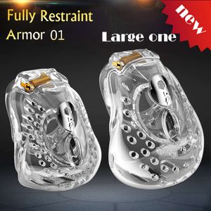 New CHASTE BIRD 2020 New Arrival Male Fully Restraint Bowl Chastity Device Sexy Toys Cock Cage Penis Ring Sissy Bondage ARMOR 01