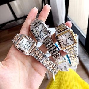 رجال الساعات الفاخرة النساء مشاهدة الفولاذ المقاوم للصدأ حزام الكوارتز اليابان مصمم البطارية Wristwatch Splash مقاومة للماء اثنين من لهجة ساعة على مدار الساعة مونتر دي لوكس