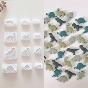 Other Home Garden 4pcsset Mini Dinosaur Polymer Clay Cutter Cute Triceratops Mold DIY Ceramic Soft Pottery Earring Pendant Jewelry Tool 231130