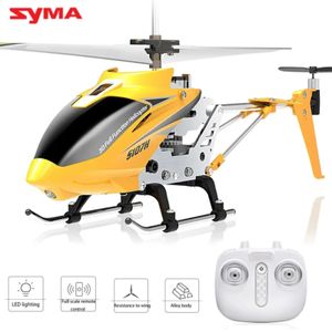 Aeronave elétrica / RC Original SYMA S107H RC Helicóptero de controle remoto Helicóptero Auto-hover Gyro Stabilization com luz LED Mini RC Toy para crianças 231130
