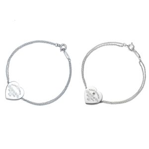 Vendita calda Compleanno Regalo di Natale Scatola blu TF Bracciale tiff di design classico top Piccola famiglia T Bracciale in argento sterling con diamanti a doppio strato Tijia Live Love