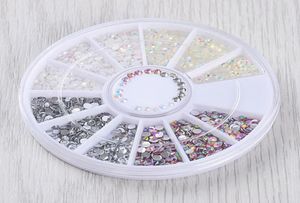 Nail Glitter 3D Acrylic Art Tips Decoration Flat Back Rhinestones Pearls Beads Colorful Shiny Ultrathin Manicure DIY6715928