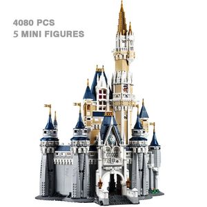 Christmas Toy Supplies 4080 PCS Princess Castle Modular Building Blocks Bricks Kids Toy Compatible 71040 16008 Christmas Birthday Gifts 231129