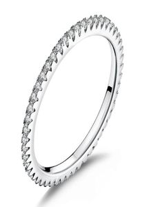 Klassischer YIZIY hochwertiger Ring aus 925er Silber, Kreis, klarer CZ, geometrische, stapelbare Ringe für Frauen, Hochzeit, Schmuck, Geschenk, SCR0667100921