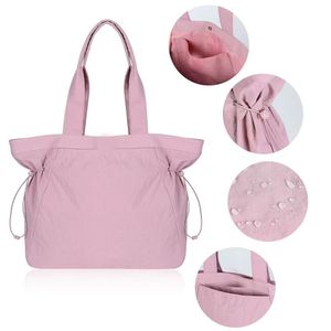 Tasarımcı Tote Çanta Drawstring 18L Yoga Spor Omuz Çantaları Hafif Ağırlık Su Geçirmez Naylon Crossbody Cüzdanlar Lulu Luxurys Çantalar