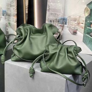 Designer Kupplung Premium Cow Leder Marke Cloud -Taschen in vielen Farben Flamenco Lucky Mini Bucket Bag 231115