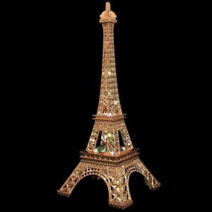 Decorative Objects Figurines Eiffel Tower Party Decorations Statue Favor Wedding Night Light Architecture Craft 231130
