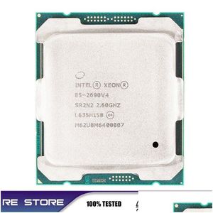 cpus使用したIntel xeon E5 2690 V4プロセッサ2.6GHz 14核35M 135W 14NM LGA 2011-3 CPU 230925ドロップデリバリーコンピューターネットワークインOTCEJ