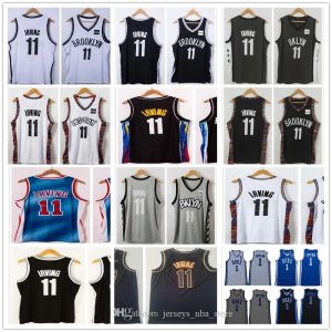 Ed Men 2021 City Nero Blu Irving 11 Kyrie Jersey Basket 1 College NCAA Camicie Bianco Grigio Colore Bambini Gioventù Trasporto Veloce