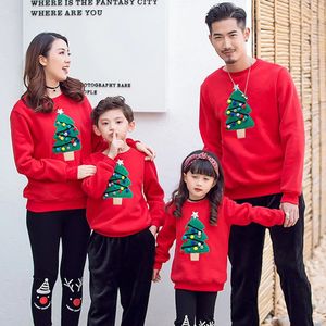 Family Matching Outfits Christmas Family Matching Pajamas Winter Santa Claus Elk Print Casual Ugly Sweaters Xmas Gift Mommy and Me Hoodies Outfit 231130