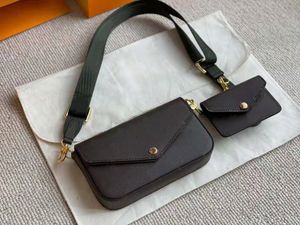 Bags 2021 new brand classic old flower womens bag envelope slant small two piece set