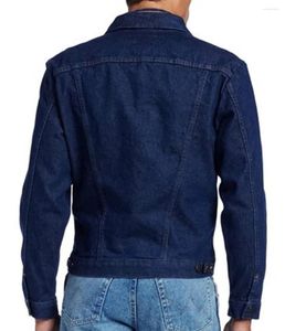 Erkek ceketler denim sonbahar ceket gevşek fit yıkanmış rahat ceket