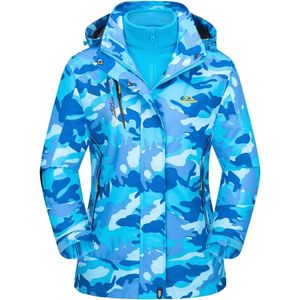 пальто женская зимняя куртка лыжная куртка 3-в-1 водонепроницаемая и ветрозащитная шерстяная зимняя куртка парка пальто снежное женское пальто 75TL6