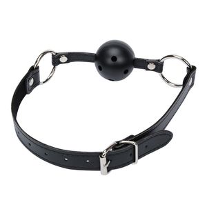 Fetish Oral Sex PU Leather with Ball Open Mouth Gag BDSM Bondage Lips Ring Gag Sex Toys For Couples