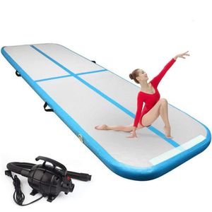 Air Mat Tumble Track Uppblåsbar fitness AirTrack Gymnastikmatta Yoga Tumbling Mat för gymnastik Cheerleading Free Pump