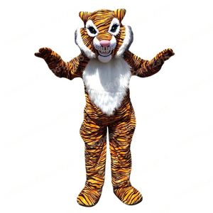 2024 Performance Tiger Mascot Costumes Cartoon Carnival Hallowen Performance Unisex Fancy Games Outfit Outdoor Advertising Outfit Suit