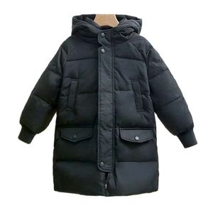 Casaco de inverno crianças meninas casacos longos crianças meninos jaquetas moda grossa com capuz pato branco para baixo snowsuit 214y adolescentes casaco parkas 231130