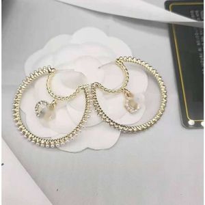 Designer de moda brincos de prata dourada para mulheres marca de moda dupla letra geométrica grande anular brinco brincos de designer jóias de casamento aretes