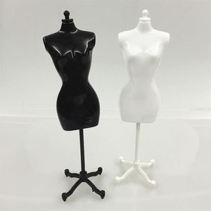 hairdressing head Jewelry Packaging 4Pcs 2 Black 2 White Female Mannequin For Doll Monster Bjd Clothes Diy Display Birthday Gift227A